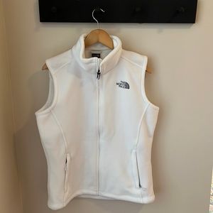 The North Face/ White Fleece Vest